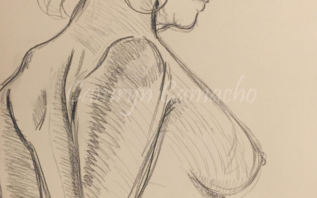 Figure Drawing Close Up (Charcoal)