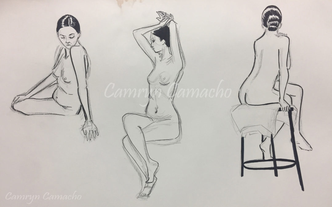 Figure Drawing Session (Ink)